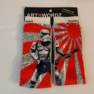 Red Graphic Stormtrooper Socks ARTNWORDZ